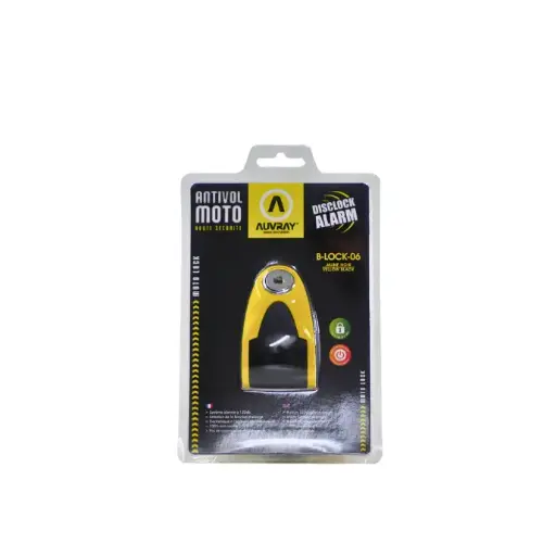 [BLA06YELAUV] ANTIVOL BLOC DISQUE+ALARME D=6 JAUNE (SPECIAL TWEET)
